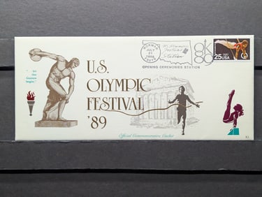 1989 Special Olympic Opening Ceremonies Cachet, Mint