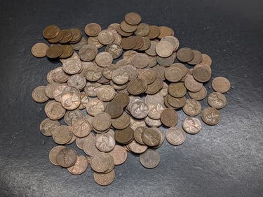Approximately 150, 1950's Lincoln Wheat Cents, All "S" Mint
