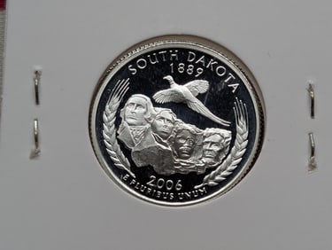 2006-S 90% Silver Proof State Quarter South Dakota (SD)