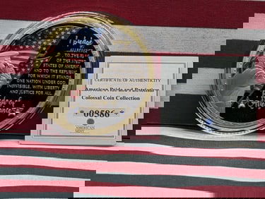 American Pride and Patriotism Colossal Round with Swarovski Crystal Stars, 2.75" Diameter