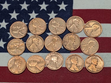 15-Teens, Lincoln Wheat Cents