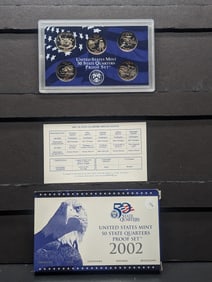 2002 -S U.S. Mint Fifty State Quarters Proof Set In OGP With COA