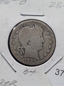 1896-O Barber Quarter