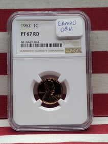1962 Lincoln Memorial Cent Proof Cameo Obv. PF 67 RD By NGC