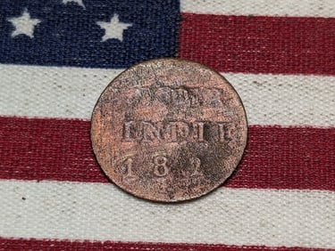 182? 1/4S Nederland Indie Coin, (Nice Details)