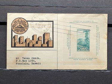 1937 Special Society of Philatelic Americans Cachet