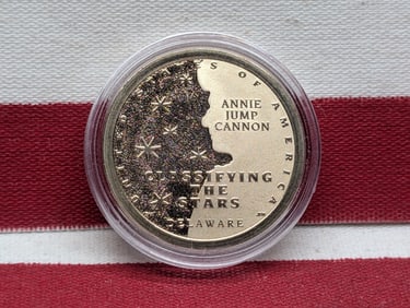 2019-S Proof American Innovation Dollar, Delaware (DE) Annie Jump Cannon Classifying The Stars