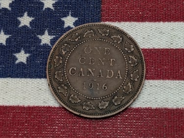 1916 Canada Large Cent, 109 Years Old