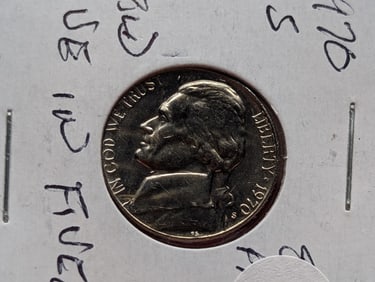 1970-S DEEP PROOF Jefferson Nickel.