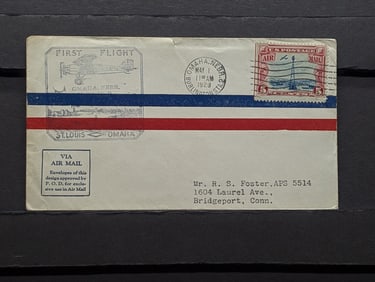 1929 First Flight St. Louis To Omaha Cachet