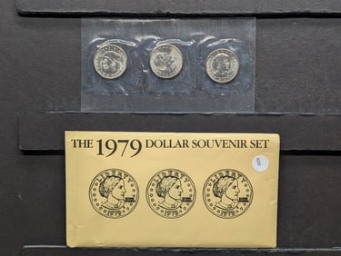 1979 Susan B. Anthony Dollar Souvenir Set In OGP