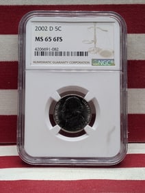 2002-D Jefferson Nickel MS 65 6FS By NGC