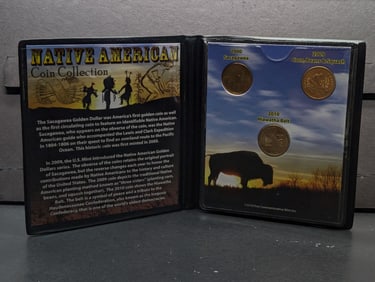First Commemorative Mint Native American Coin Collection (3) Sacagawea Dollars