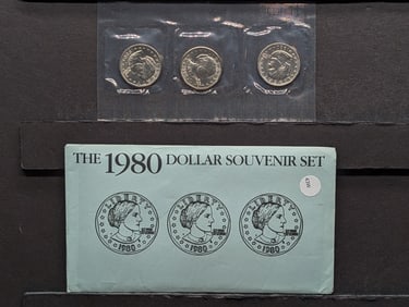 1980 Susan B. Anthony Dollar Souvenir Set In OGP