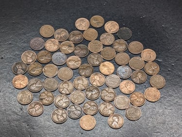 (60) Teen's, 1920's, & 1930's P, D, & S Lincoln Wheat Cents