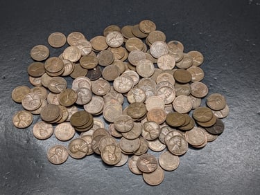 Approximately 150 1950's Lincoln Wheat Cents, All "S" Mint