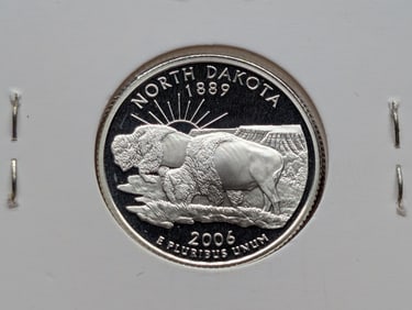 2006-S 90% Silver Proof State Quarter North Dakota (ND)