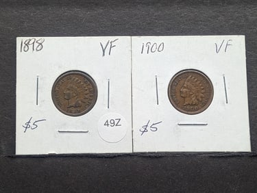 1898 & 1900 Indian Head Cents