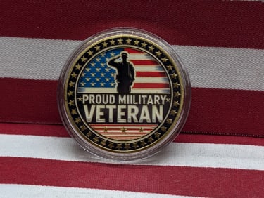 Proud Military Veteran Round