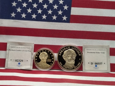 Abraham Lincoln Trial Dollar & Civil War Leaders Token