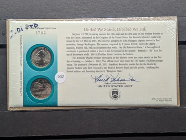 2001 P & D Uncirculated Kentucky State Quarter Information set