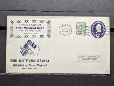 1959 Special Early Example of U.S. Surcharge, Mint