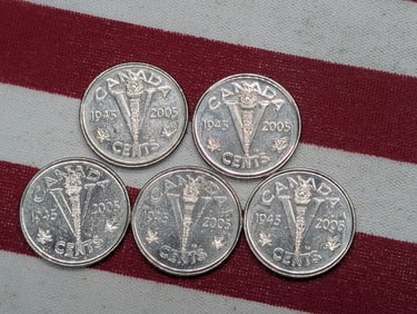 5, 60 Year Anniversary, 1945-2005 Canada BU, 5c