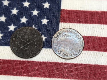 1788 & 178?, Rare this High of Grade, COA, Dutch Netherlands Colonial Duits VOC, First New York