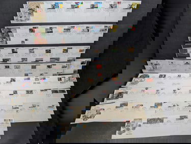 (50) Assorted First Day Cachets, All Mint