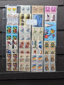 Lot of Four Block U.S. Stamps, All Mint, Original Gum, Never Hinged