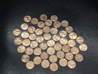 50-1920's, Lincoln Wheat Cents