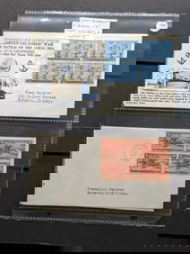 (4) U.S. Four Block Stamped First Day Cachets & Covers