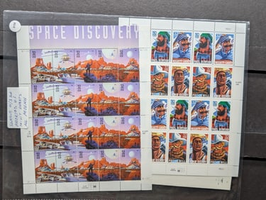 (3) U.S. Postage Mint Sheets, All Mint, Original Gum, Never Hinged