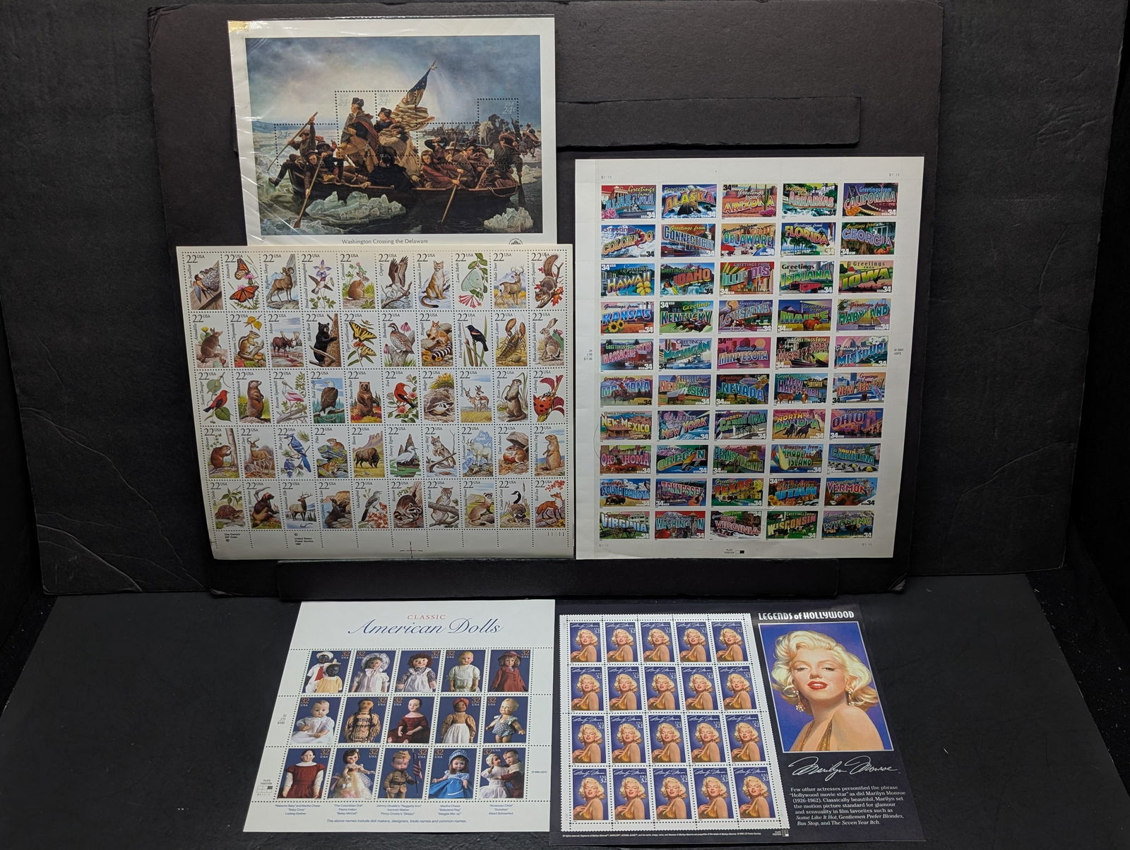 (5) Assorted U.S. Mint Sheets, All Mint, Original Gum, Never Hinged (1 of 6)