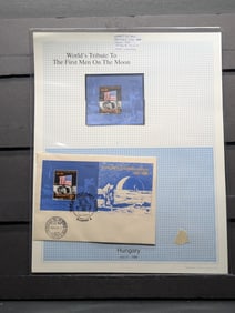 Postage Stamps From 1989 As A Tribute To U.S. Moon Landing