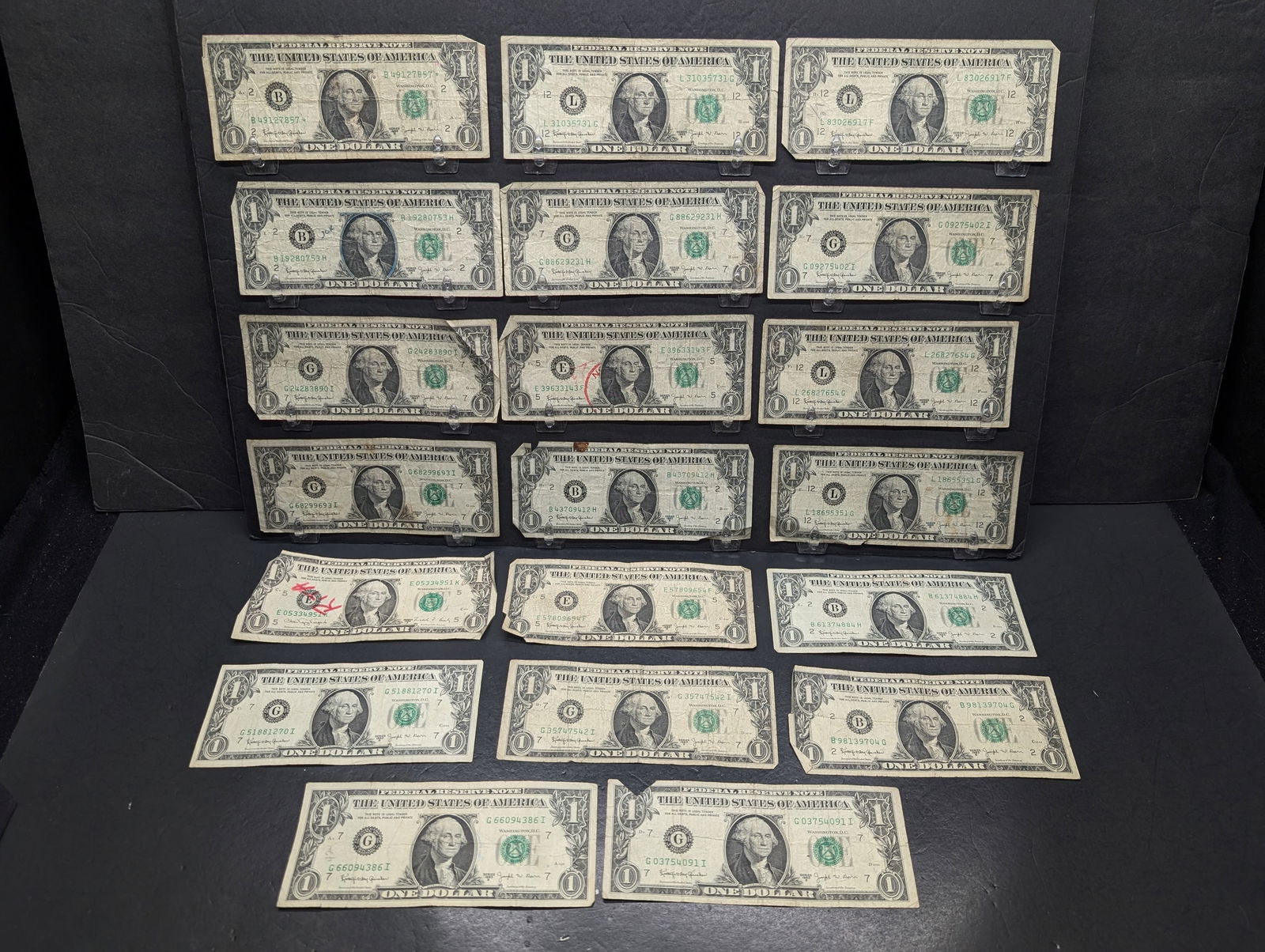 Lot of Twenty $1 Joseph W. Barr Notes, Including One Famous Barr Star Note (1 of 8)