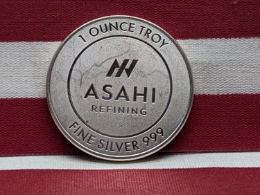 1 Oz. .999 FINE SILVER ASAHI Refining Designed Round