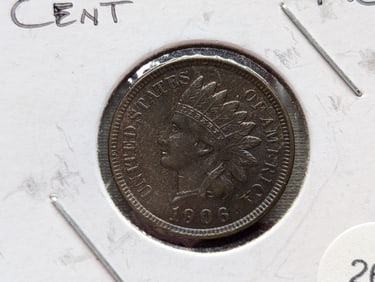 1906 Indian Head Cent UNC, Four Diamonds & Full Liberty