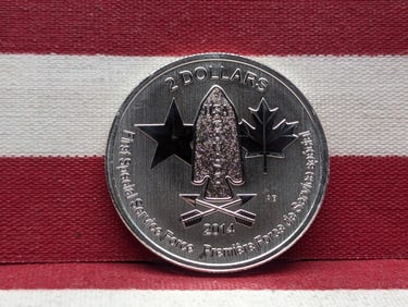 2014 USA Canada First Special Service Force Two Dollar Coin - 1/2 Oz. .9999 Fine Silver
