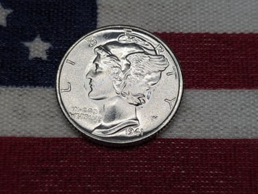 1941-S Mercury Silver Dime F.S.B. **GEM BU**