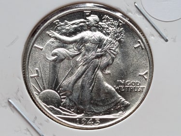 1945 Walking Liberty Half Dollar - 90% Silver