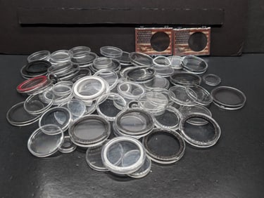 **EMPTY** Bag of 55+ Coin Capsules for Various Size Coins