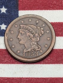 1853 Braided Hair Large Cent **VF+**