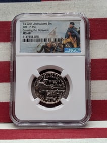 2021-P Crossing the Delaware Quarter - NGC MS68