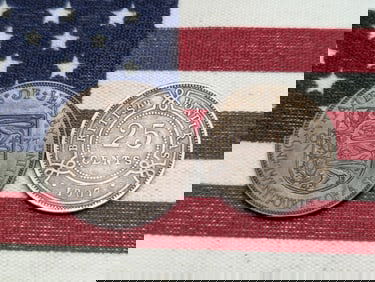 1907 British Honduras 25 Silver Cents *VF* & 1937 Jersey 1/24 Shilling (2 PCS)
