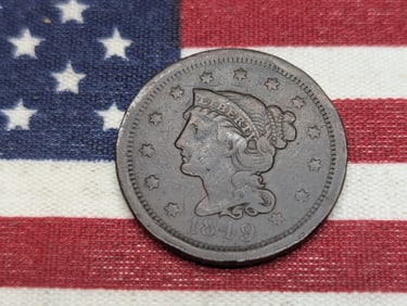 1849 Braided Hair Large Cent