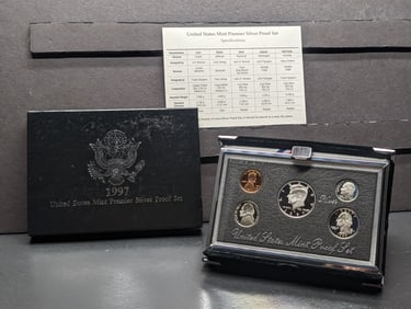 1997-S U.S. Mint Premier Silver Proof Set in OGP w/ COA