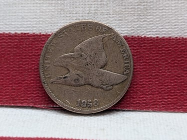 1858 Flying Eagle Cent. Scarce Large Letters.