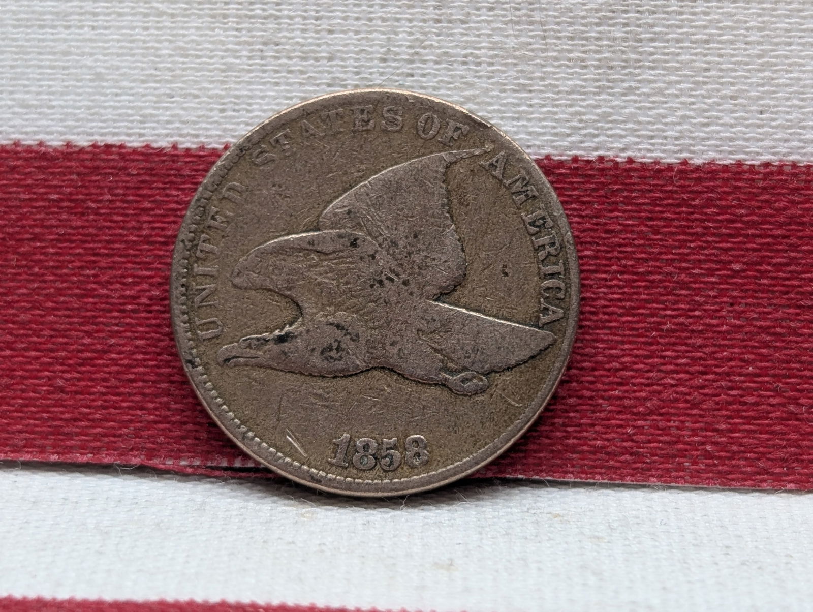 1858 Flying Eagle Cent. Scarce Large Letters. (1 of 3)