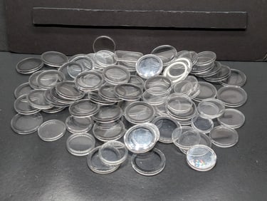 **EMPTY** Bag of 73+ Coin Capsules for Various Size Coins & Art Bars